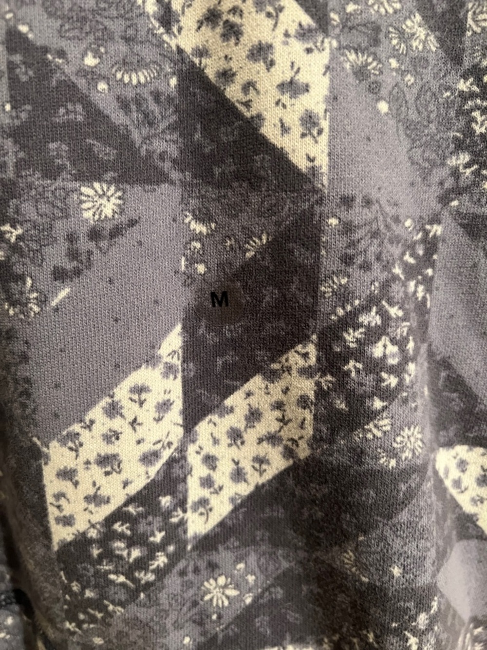 American Eagle Outfitters Blue & White Geometric Crewneck Hoodie - Picture 5 of 11